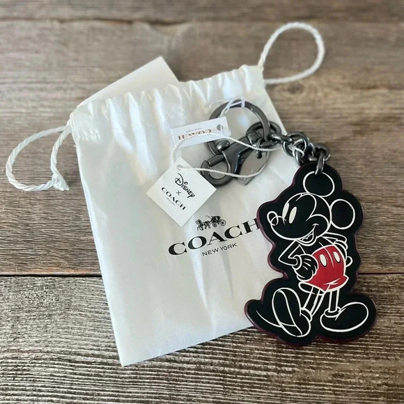 Coach Accessories - Disney X COACH Mickey Mouse Leather Keychain